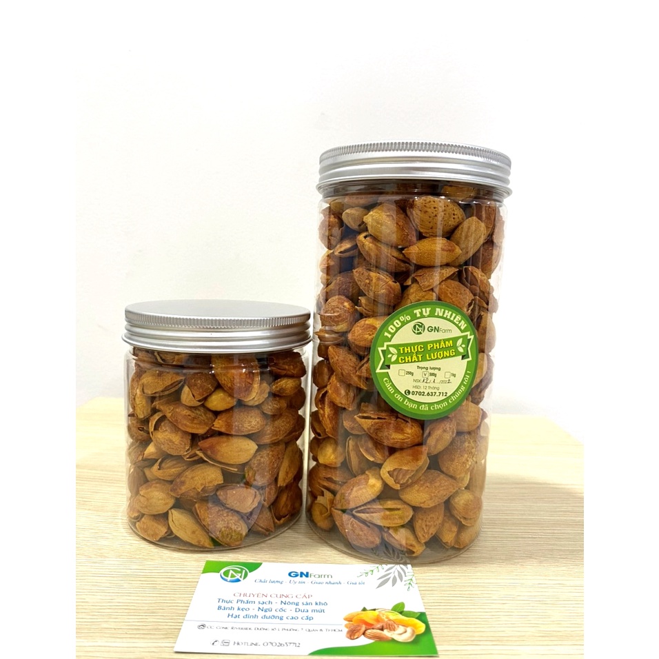 Hạnh Nhân Rang Bơ Vỏ Mỏng Hạt Hạnh Nhân Mỹ Chuẩn Vị Giòn Béo - Hộp 450g