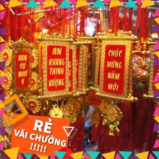 Liễng treo cành đào trang trí tết, Tranh trí oản Tài Lộc thẻ bài