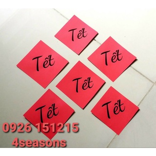 Tem nhãn giấy đỏ dán dưa dán mẹt trang trí tết