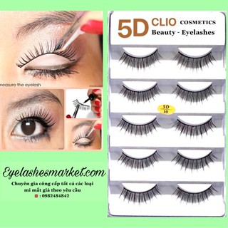 Lông mi giả chồn 3D, 5D loại tự nhiên CLIO (hộp 5 cặp), hàng mới có từ ngày 01/03/2021