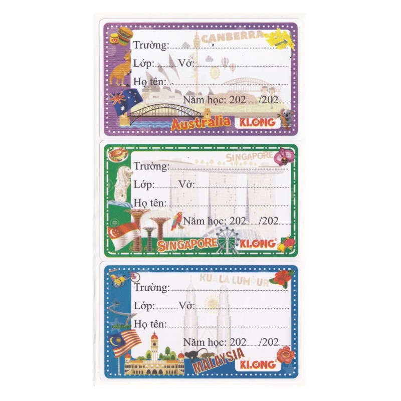Nhãn vở CII Du lịch - 4 mùa; MS: 744