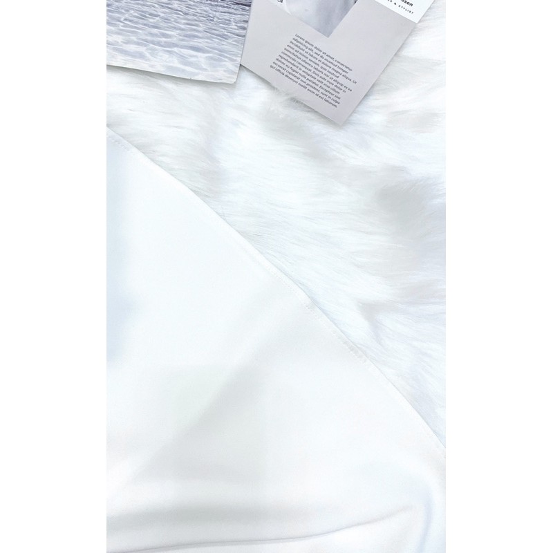 VNU210 - VÁY TRẮNG CỔ TIM CÚC BỌC PHỐI XỐP | BigBuy360 - bigbuy360.vn