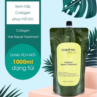 Hấp ủ phục hồi tóc collagen sophia hàn quốc 1000ml-1500ml