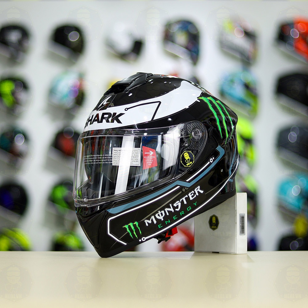 Nón Fullface 2 Kính Yohe 981 Tem Decal Shark Monster