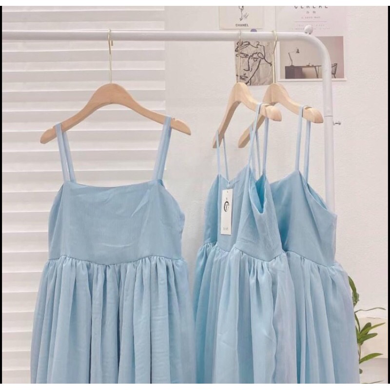váy hai dây, đầm hai dây, đầm hai dây đi biển, đầm maxi