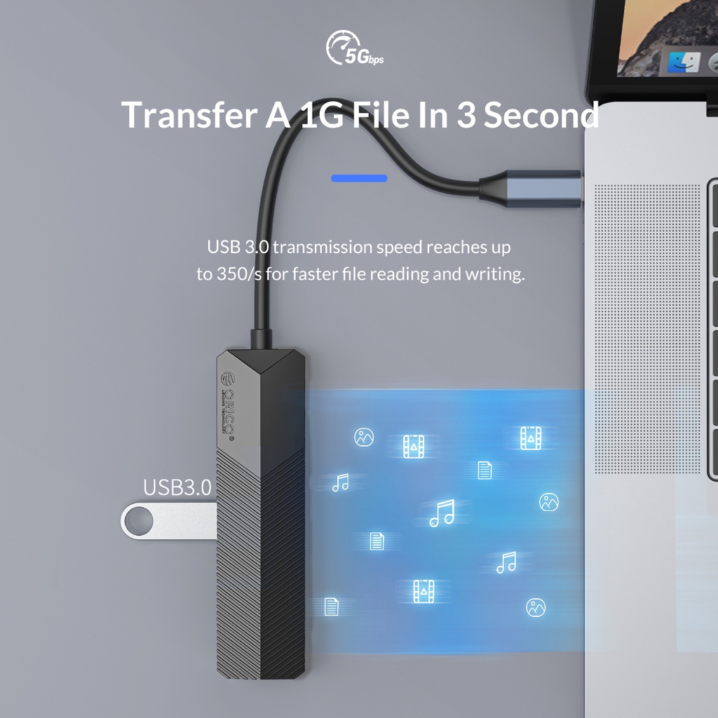 Orico Bộ Chia Cổng USB 3.0 5gbps 6 Trong 1 Đa Năng 4 / 5 / 6 Cổng HDMI USB c 3.0