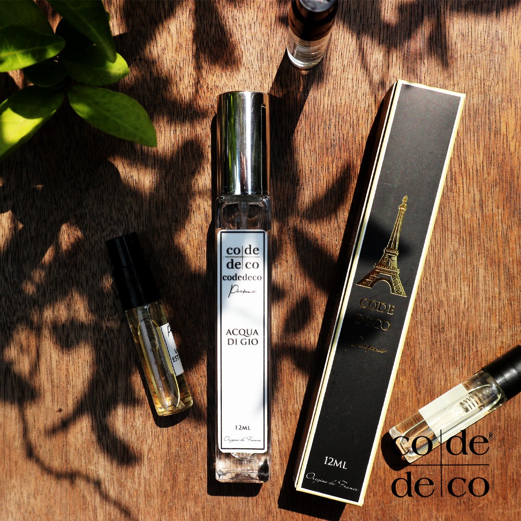 Tinh Dầu Nước Hoa Pháp Code Deco Acqua Di Gio 12ml, Nam Tính, Tươi Mát | Thế Giới Skin Care