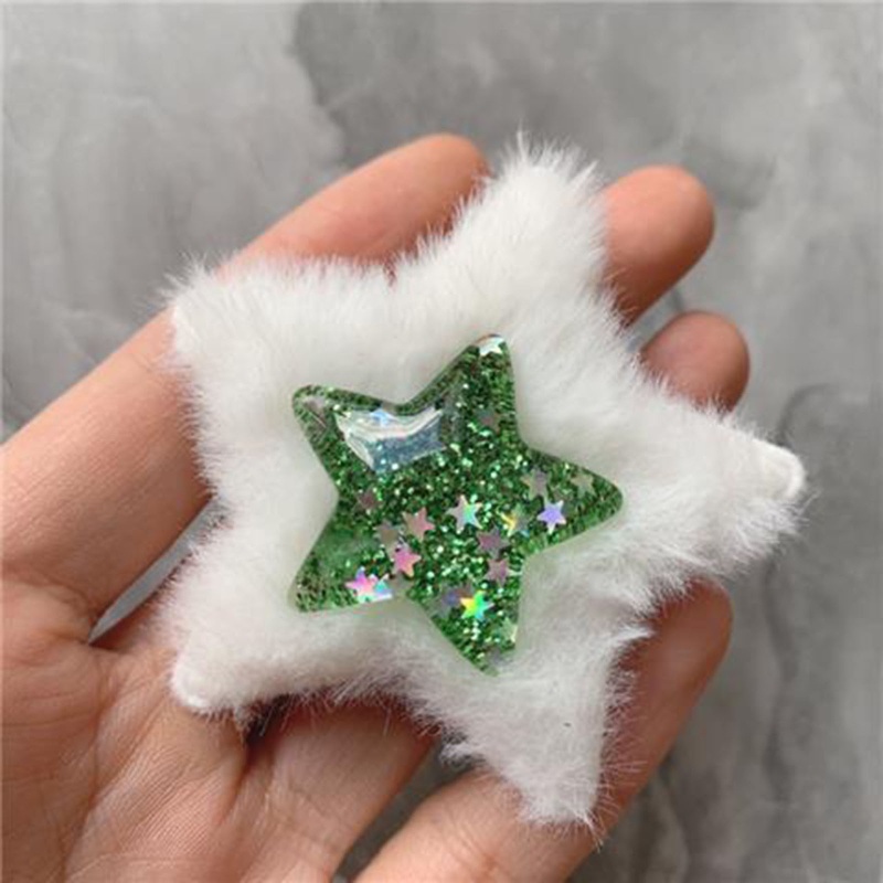 Kẹp Tóc Hình Ngôi Sao Năm Cánh Đính Kim Tuyến Lấp Lánh Nhiều Màu Sắc Cho Bé Biểu Diễn
