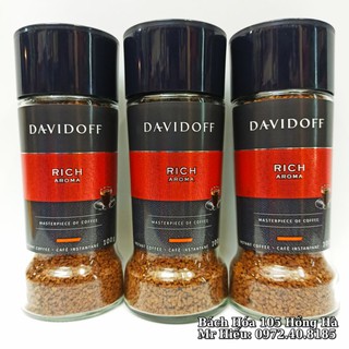 [Hỏa Tốc] Cafe hòa tan Davidoff 100g các vị