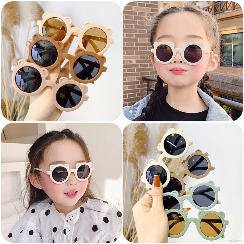 Kính Mát Gọng Tròn Hình Tai Gấu Cho Bé