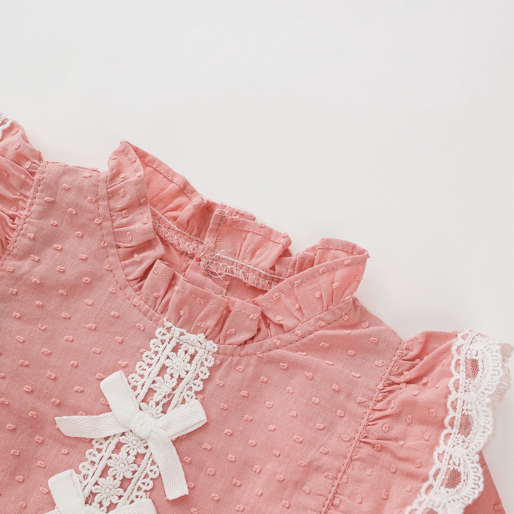 Áo liền quần Sanlutoz làm bằng cotton phong cách công chúa cho bé gái