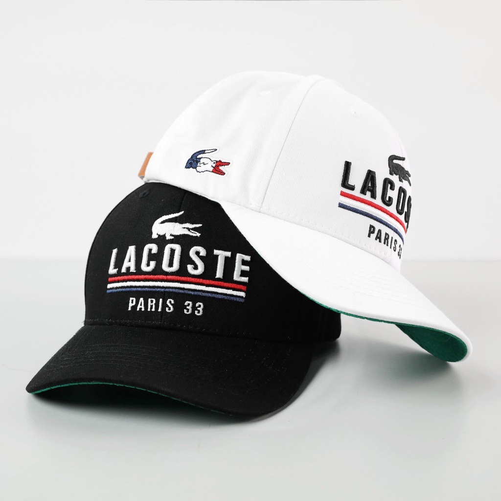 Nón kết LACOSTE kaki thêu logo phù hợp cho cả Nam và Nữ