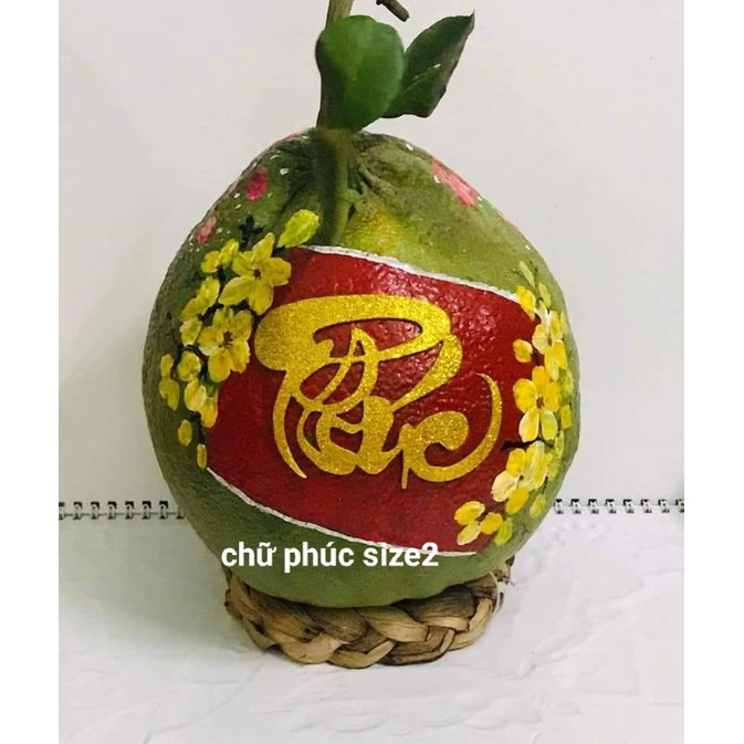 chữ thư pháp dán dưa,dừa,bưởi....(màu vàng)-{ lẻ,} bán theo bộ | BigBuy360 - bigbuy360.vn