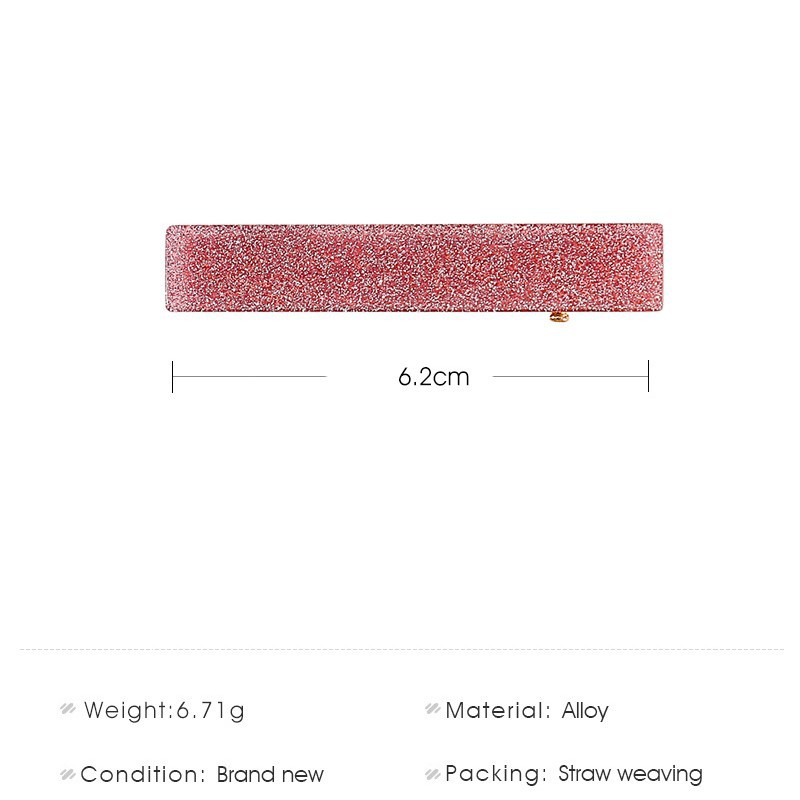 Kẹp Tóc Nữ Hình Chữ Nhật Nhiều Màu Sắc Xinh Xắn