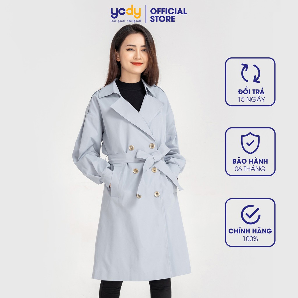 [Mã FAMALLT5 giảm 15% đơn 150k] Áo măng tô Yody nữ vai chờm cổ đức dựng MTN3020 | BigBuy360 - bigbuy360.vn