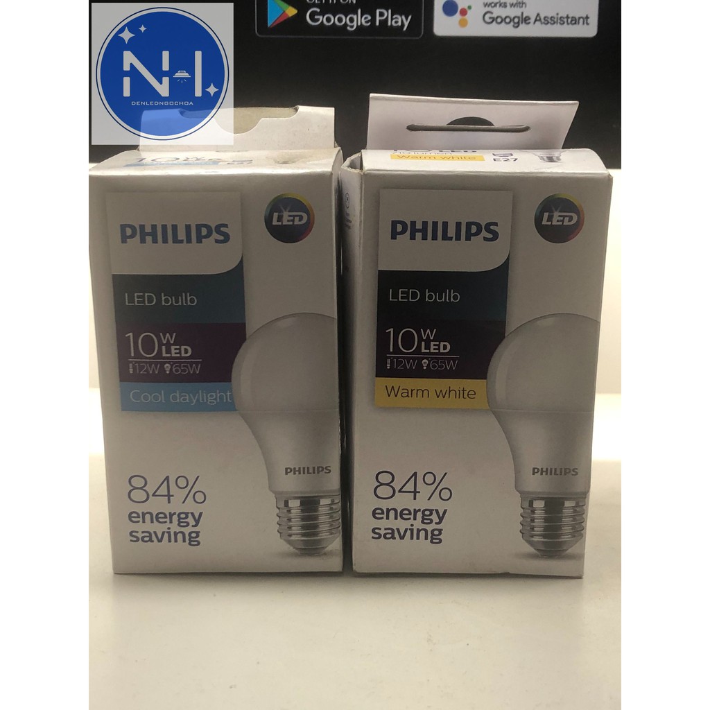 Bóng Đèn LedBulb Ecohome PHILIPS 10W E27 750Lm Ánh Sáng Trắng/Vàng Bảo Hành 2 Năm (1 Đổi 1) | BigBuy360 - bigbuy360.vn
