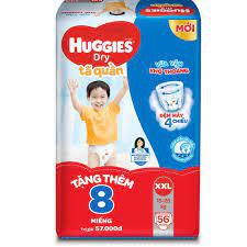 Tã quần Huggies Dry Pants M74,L68/XL62/XXL56