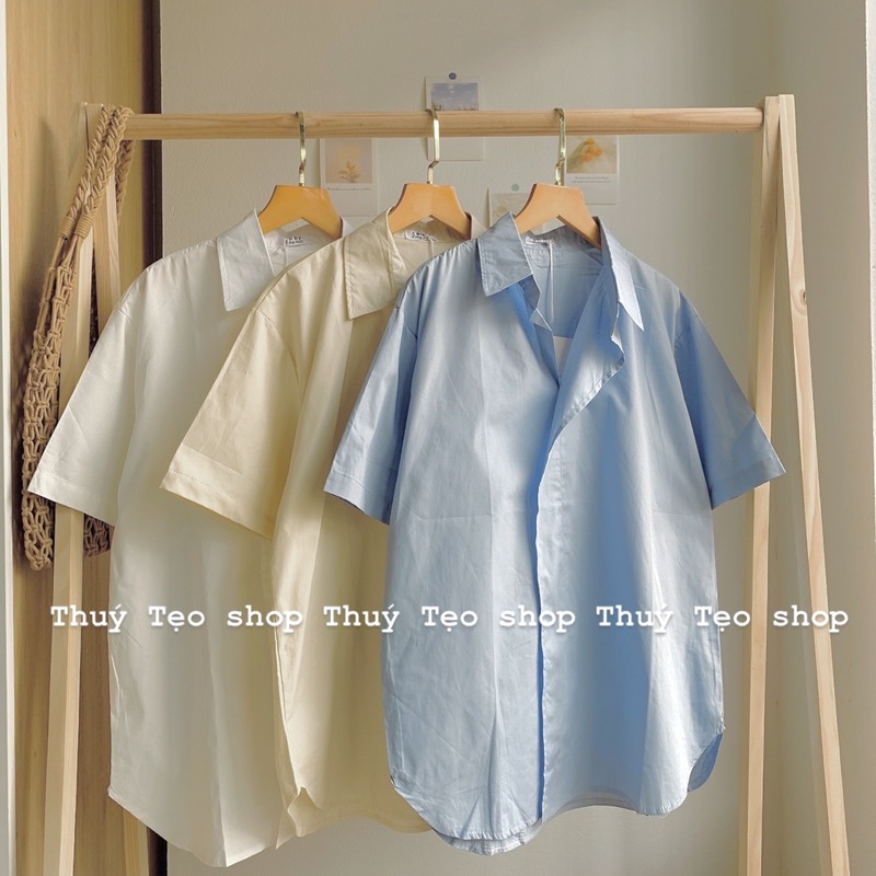 [XẢ HÀNG] Áo sơ mi cổ vest chéo - Áo sơ mi nữ trơn cách điệu