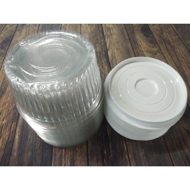 10 Hộp nhựa H25, 18cm x 10cm - 16cm x 10cm đựng bánh gato và bánh rau câu nắp sọc và cao hợp với nhiều mẫu bánh 4D