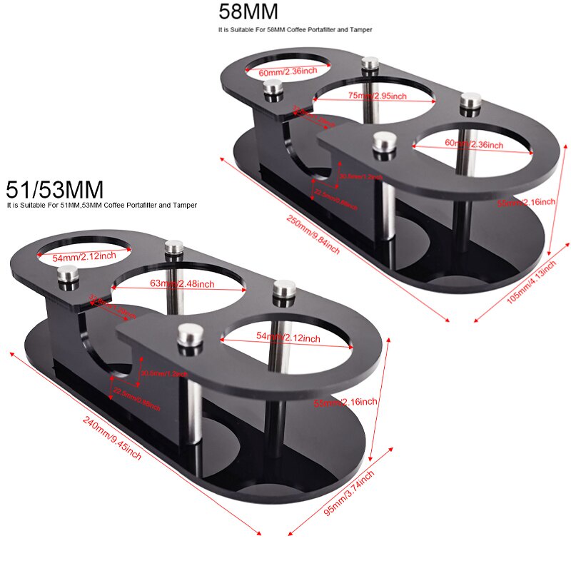 Giá Đỡ Bộ Lọc Cà Phê 51mm 53mm 58Mm + Tấm Lót Chuyên Dụng