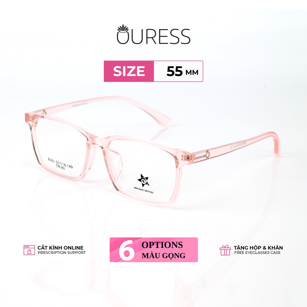 Gọng kính nhựa dẻo tr90 siêu nhẹ siêu bền hợp thời trang OURESS 8083