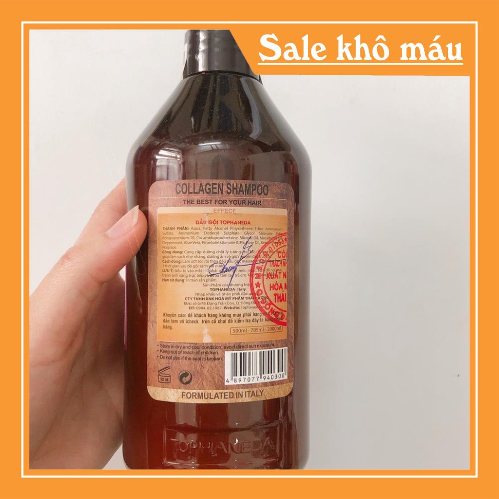 Dầu gội siêu mượt Top Haneda Collagen cho tóc khô hư tổn 500ml