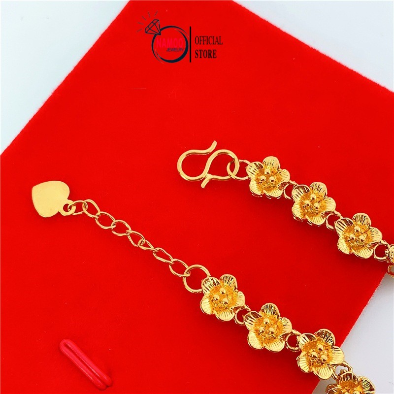 Lắc Tay Hoa Mai Xi Mạ 24k Cao Cấp L186 Namoo Jewelry