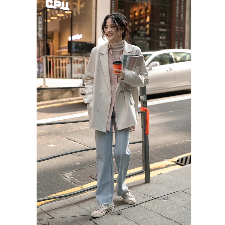 Áo blazer nữ nâu tây 2 lớp phong cách Hàn quốc CHERRY Áo vest nâu sang chảnh nữ khoác ngoài T001 | BigBuy360 - bigbuy360.vn