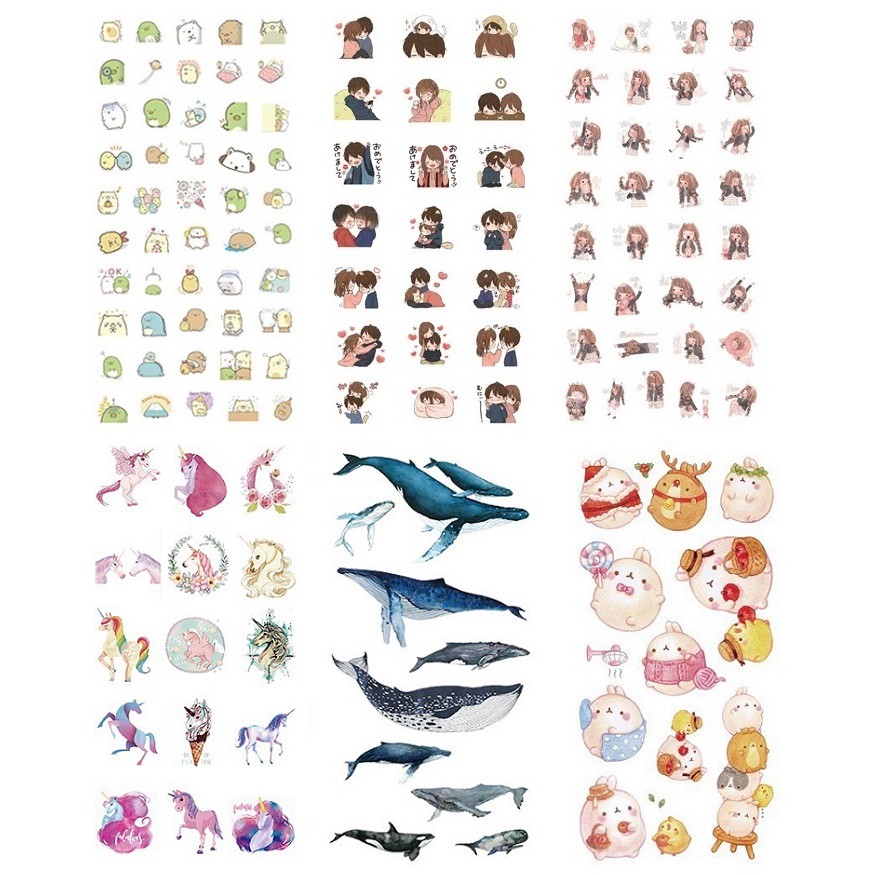 Set 3 tờ sticker trang trí ST03