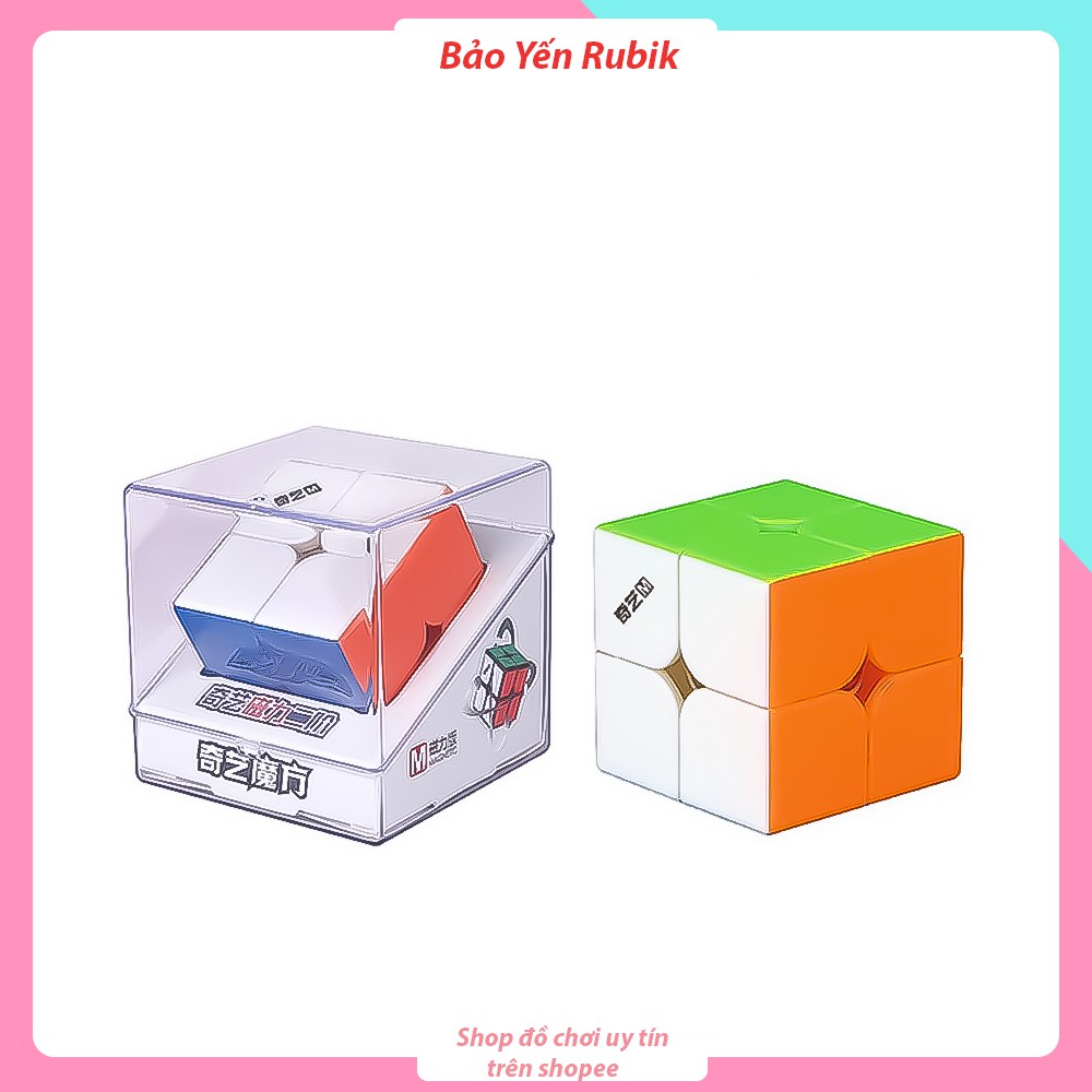 Rubik 2x2 Nam Châm QiYi MS Magnetic Stickerless Rubik 2 Tầng Giá Rẻ Rubic ( Mã RB63 )
