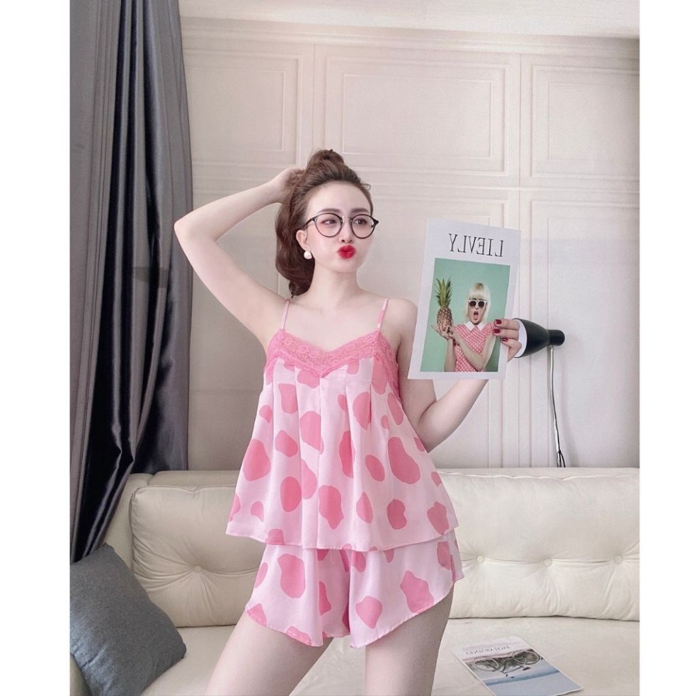 Đồ ngủ bò sữa Đồ Ngủ Sexy lụa Satin cao cấp mềm mại xinh xắn | BigBuy360 - bigbuy360.vn