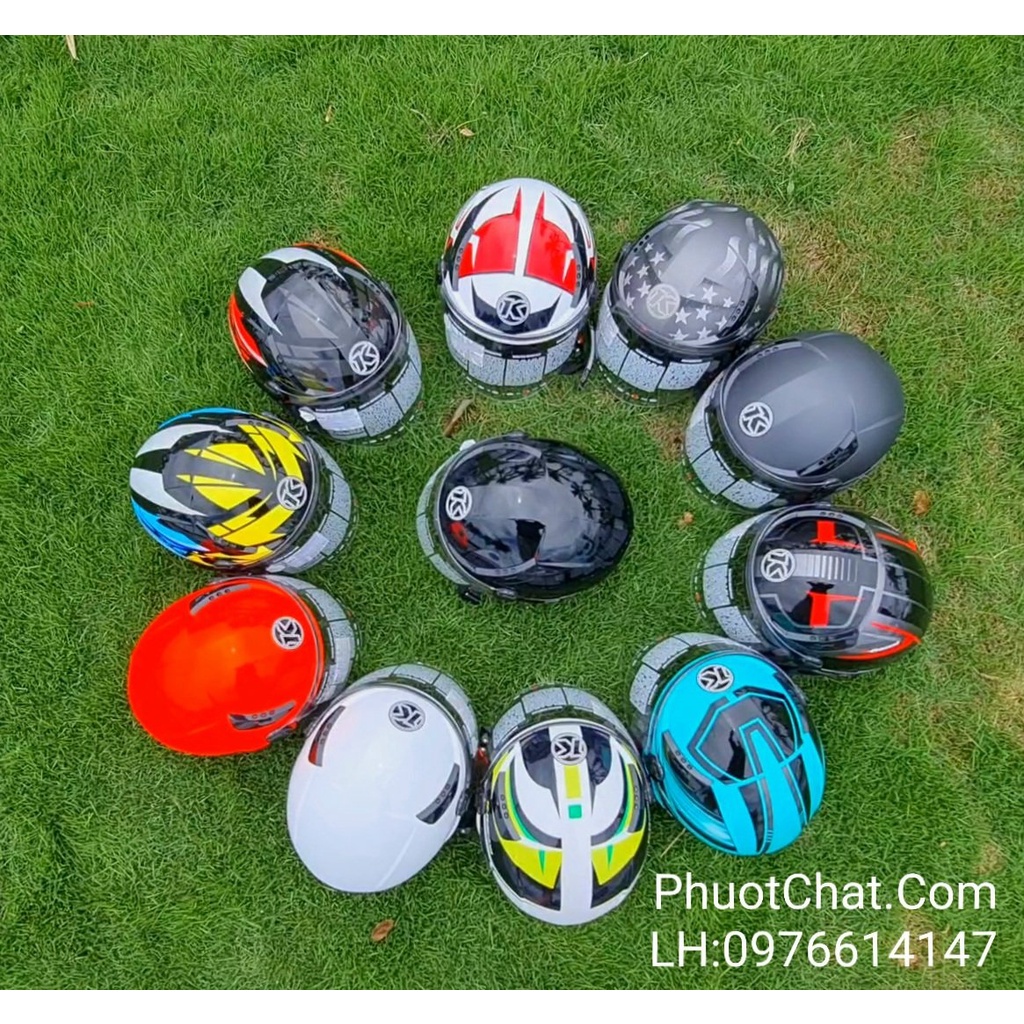 Nón bảo hiểm 1/2 KYT Tiger Jet cao cấp chính hãng