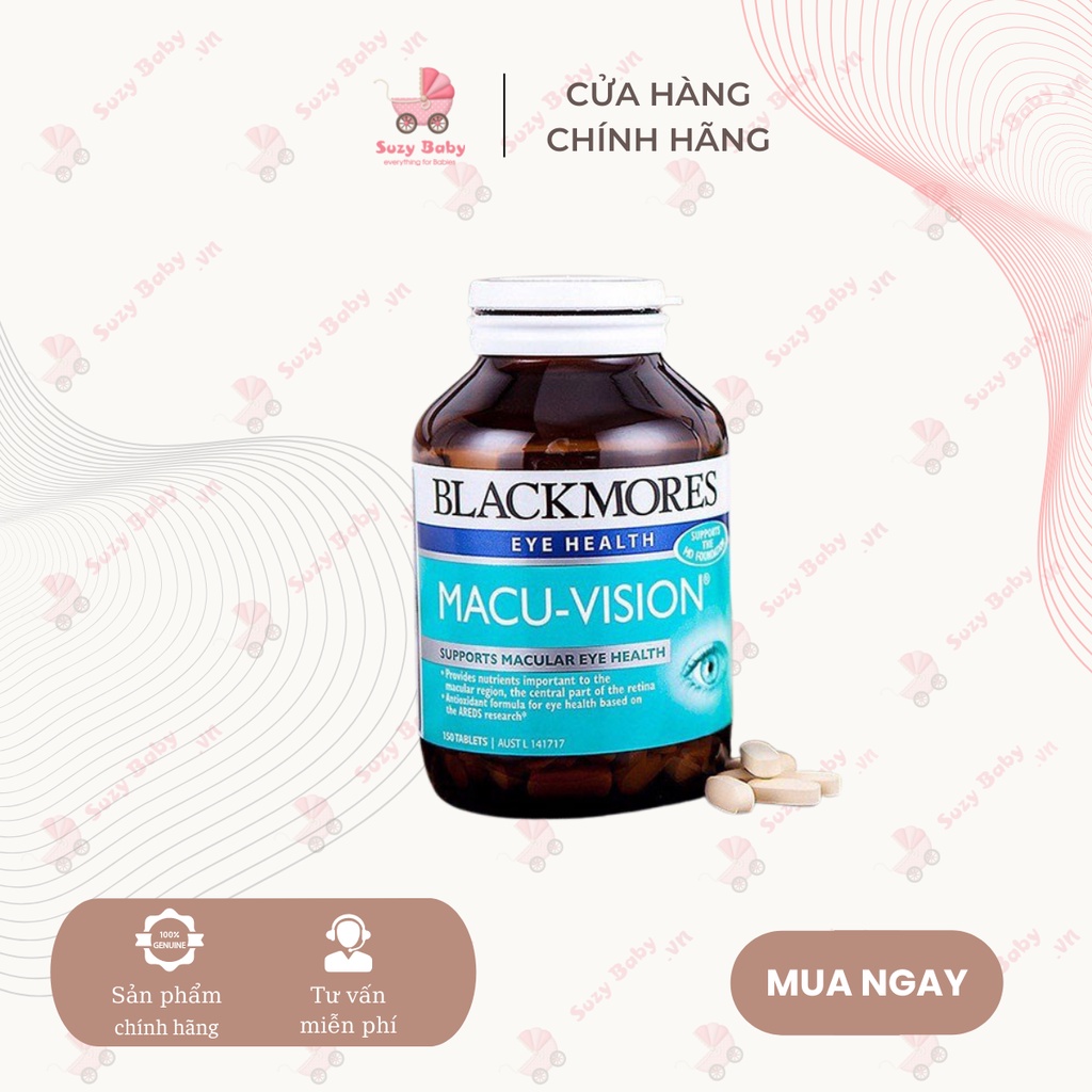 Viên Uống Bổ Mắt Blackmores Macu Vision Tăng Cường Thị Lực 150 Viên Úc