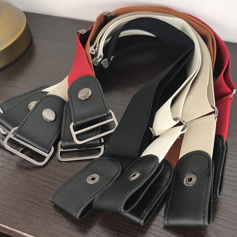 Thắt Lưng Vải canvas Co Giãn Không Đục Lỗ Thời Trang Cho Nam Nữ