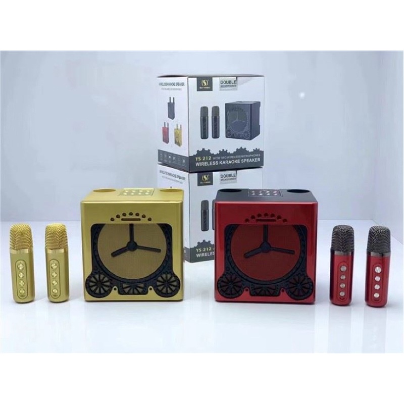 Loa bluetooth karaoke Su Yosd YS212 - Tặng kèm 2 micro không dây, Hiệu ứng đổi giọng, Echo, mang đi chơi, du lịch,ca hát