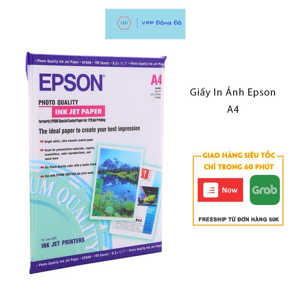 Giấy In Ảnh Epson A4- 720 Dpi (100 Tờ/Tập) Gấy Mịn
