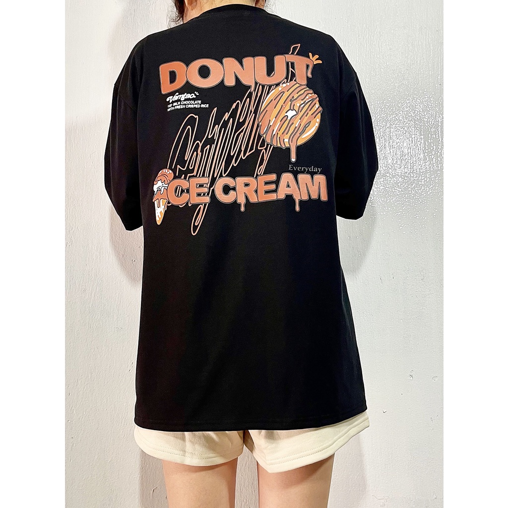 Áo Thun Tay Lỡ Unisex DONUT Vải Tici Form Rộng- Unisex_2022