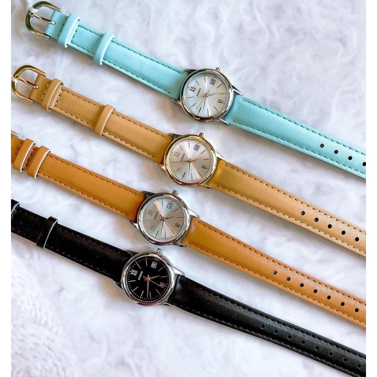 Đồng Hồ Nữ Casio LTP-V002L-7B3UDF Dây Da case 25mm