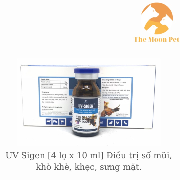 UV Sigen  Gà đá sổ mũi- Khò khè, khẹc- Sưng mặt
