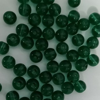 50-100gam hạt đá xanh lá thẩm size 8mm