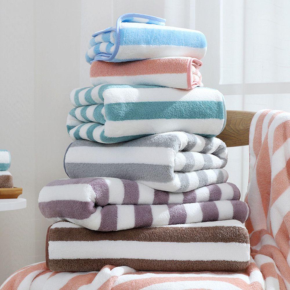 PINEVN Khăn Tắm Vải Nhung San Hô Siêu Thấm Hút Nhanh Khô Tóc