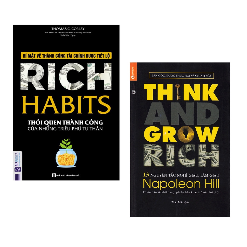 Sách Combo 2 Cuốn:Rich Habits az + 13 Nguyên Tắc Nghĩ Giàu Làm Giàu - Think And Grow Rich (tb)