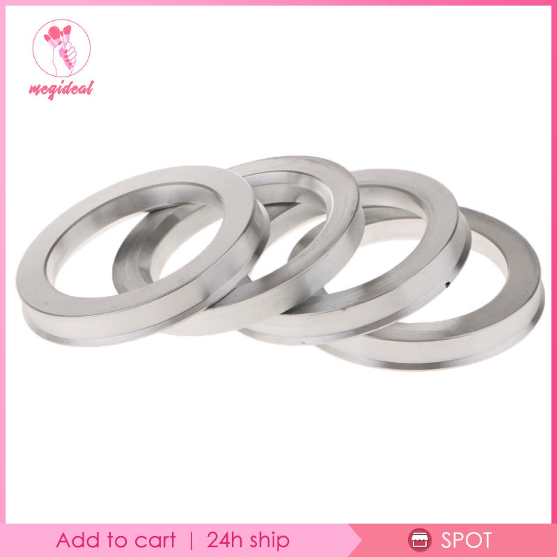 Set 4 vòng đệm trung tâm bằng hợp kim nhôm 73.1mm đến 54.1mm