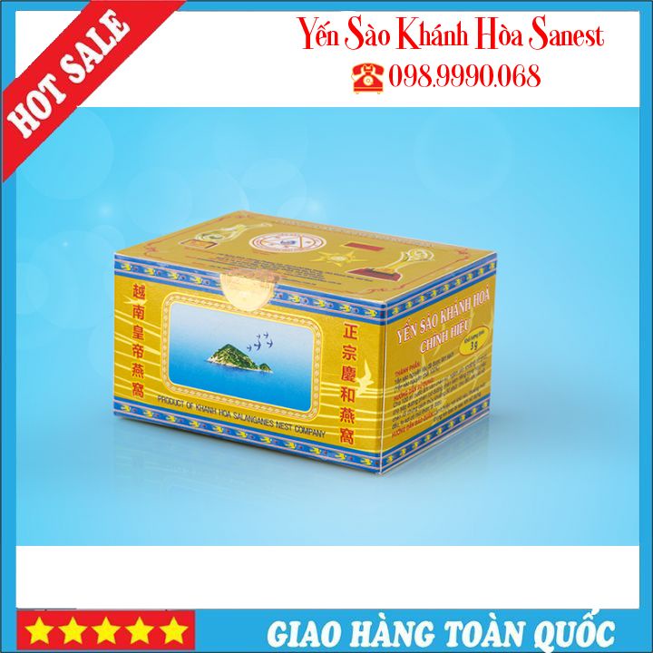 💦GIÁ TỐT NHẤT💦 Yến Sào Đảo Thiên Nhiên Nguyên Chất Hộp 3G -001