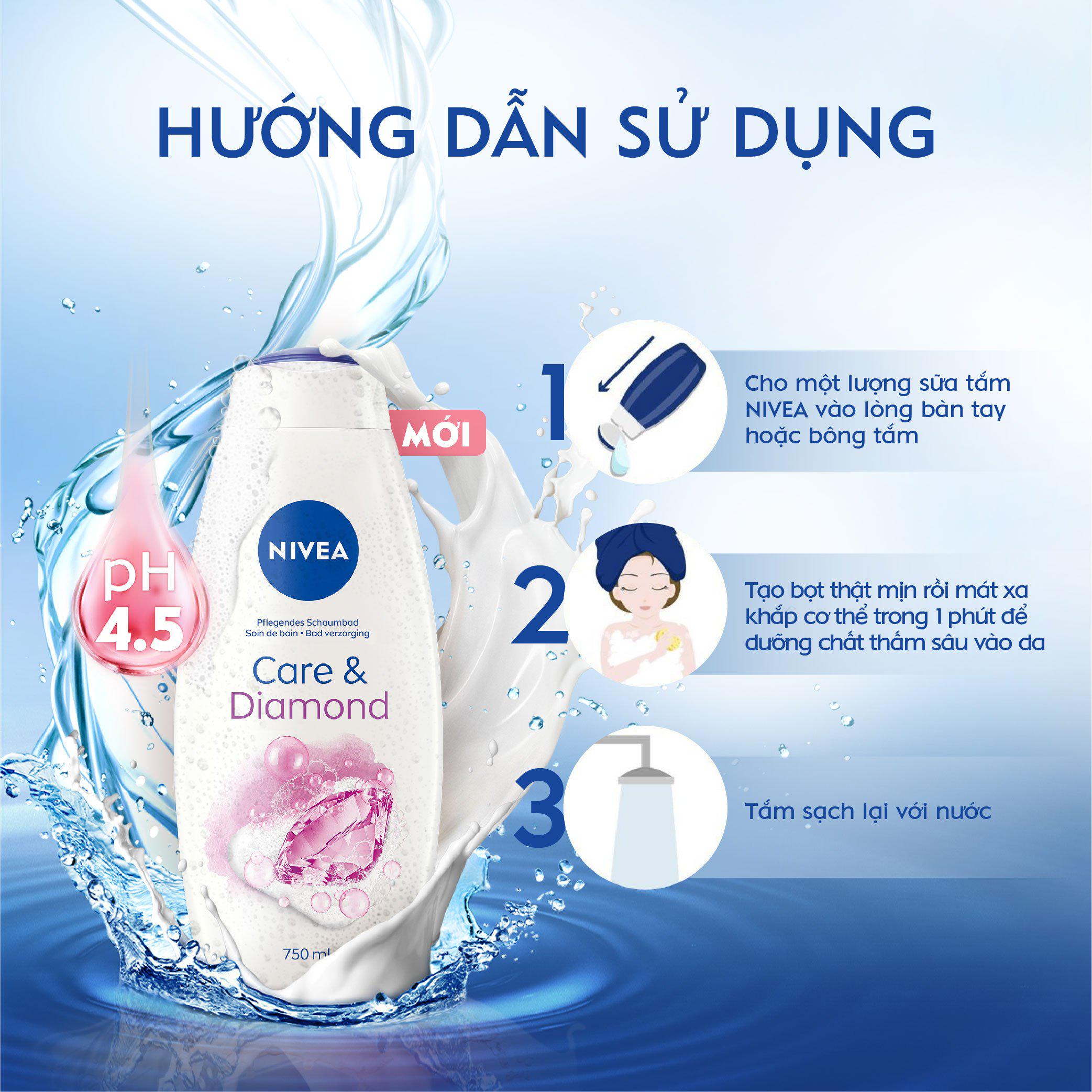 Sữa tắm dưỡng da hương hoa NIVEA nhập từ Đức 750ml | BigBuy360 - bigbuy360.vn