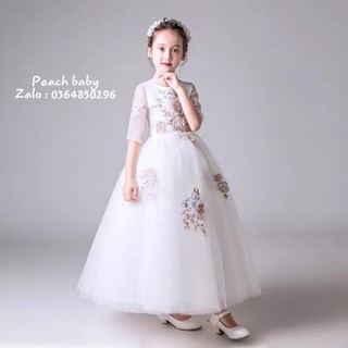 (SIÊU SALE) ĐẦM TRẮNG DÀI TAY LỬNG CAO CẤP