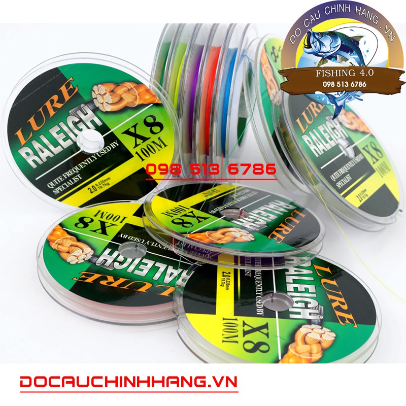 dây dù câu cá X8 Lure sợi PE mượt mịn đủ size