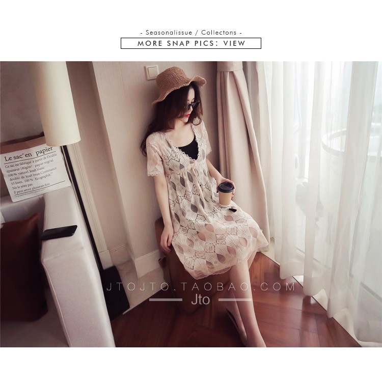Váy đầm đi biển ren hai lớp như hình - Hang Quảng Châu ( TIỂU THƯ) | BigBuy360 - bigbuy360.vn