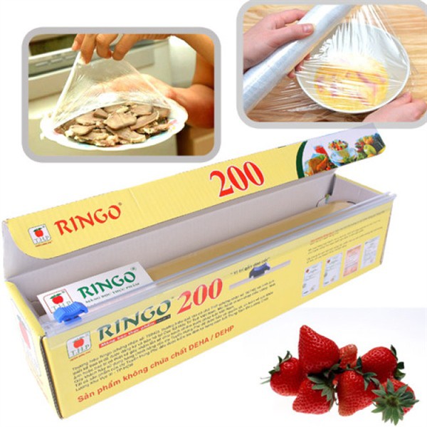 Màng bọc thực phẩm Ringo Wrap R200 ⚡ CAO CẤP ⚡ màng bọc giúp thức ăn giữ được độ tươi ngon lâu hơn