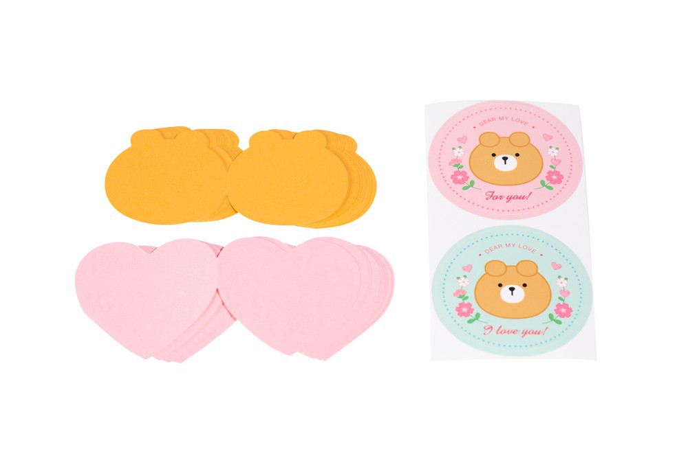 Lọ Thủy Tinh ARTBOX Hàn Quốc Đựng Giấy Viết Hình Gấu Oliver Và Trái Tim